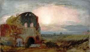 The So-Called Temple of Minerva Medica, Rome, at Sunset by Joseph Mallord William Turner Oil Painting