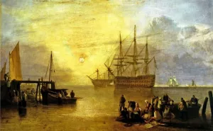 The Sun Rising through Vapour by Joseph Mallord William Turner - Oil Painting Reproduction