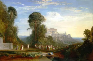 The Temple of Jupiter Panellenius Restored by Joseph Mallord William Turner Oil Painting