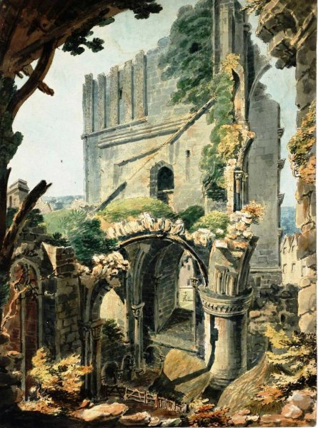 Main Product Photo of The West Tower of Malmesbury Abbey Painting by Joseph Mallord William Turner