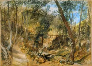 The Woodwalk, Farnley Hall by Joseph Mallord William Turner - Oil Painting Reproduction
