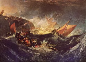 The Wreck of a Transport Ship by Joseph Mallord William Turner - Oil Painting Reproduction