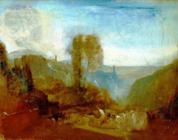Tivoli, the Cascatelle by Joseph Mallord William Turner - Hand-Painted Oil Painting Reproduction