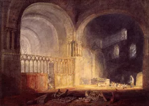 Transept of Ewenny Priory, Glamorganshire by Joseph Mallord William Turner - Oil Painting Reproduction