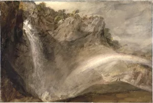Upper Falls of the Reichenbach by Joseph Mallord William Turner - Oil Painting Reproduction