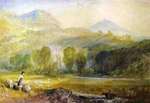 Valle Crucis Abbey, Denbighshire by Joseph Mallord William Turner Oil Painting