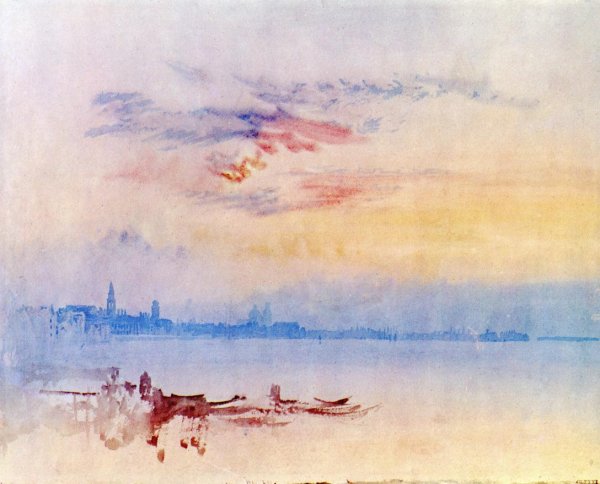 Venice, Looking East from the Guidecca: Sunrise by Joseph Mallord William Turner - Hand-Painted Oil Painting Reproduction