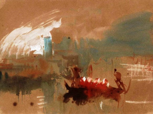 Venice, Moonlight by Joseph Mallord William Turner - Hand-Painted Oil Painting Reproduction