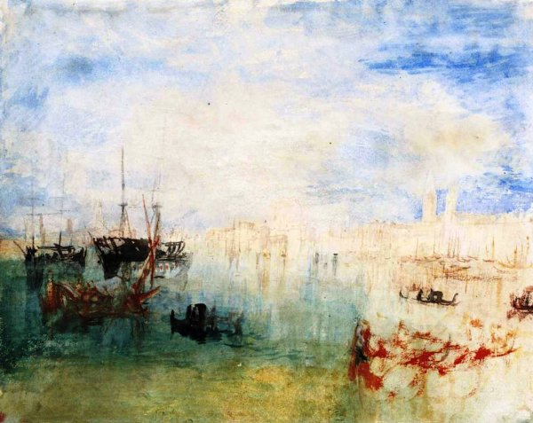 Venice, Shipping Moored off the Riva degli Schiavoni by Joseph Mallord William Turner - Hand-Painted Oil Painting Reproduction