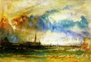 Venice, Storm at Sunset painting by Joseph Mallord William Turner