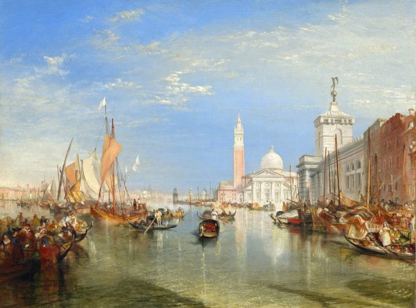 Venice - The Dogana and San Giorgio Maggiore  by Joseph Mallord William Turner - Hand-Painted Oil Painting Reproduction