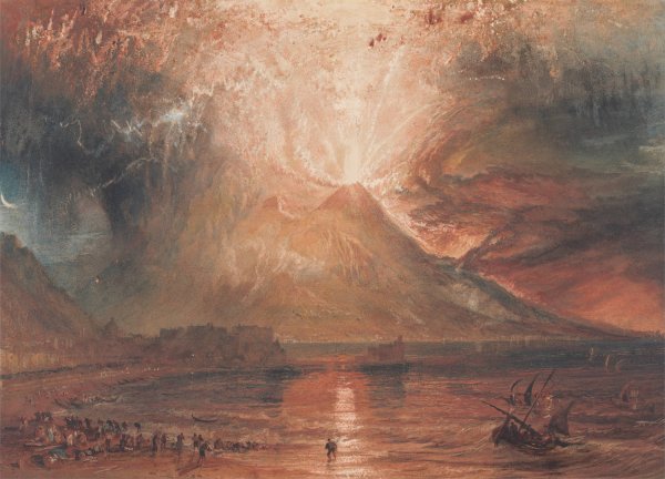 Vesuvius in Eruption  by Joseph Mallord William Turner - Hand-Painted Oil Painting Reproduction