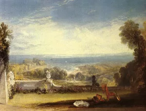 View from the Terrace of a Villa at Niton, Isle of Wight, from Sketches by a Lady Oil painting by Joseph Mallord William Turner