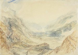 View in the St. Gotthard Pass, Switzerland Oil painting by Joseph Mallord William Turner