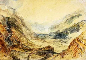 View in the St. Gotthard Pass, Switzerland by Joseph Mallord William Turner Oil Painting