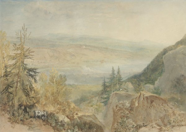 View of Farnley Hall in Yorkshire  by Joseph Mallord William Turner - Hand-Painted Oil Painting Reproduction