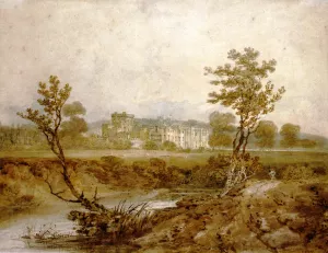 View of Hampton Court, Herefordshire by Joseph Mallord William Turner - Oil Painting Reproduction