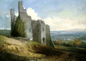 View of Harewood Castle from the Southeast by Joseph Mallord William Turner Oil Painting
