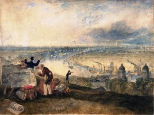 View of London from Greenwich by Joseph Mallord William Turner Oil Painting