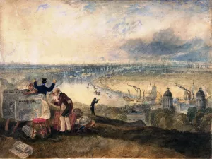 View of London from Greenwich by Joseph Mallord William Turner Oil Painting