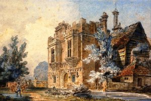 View of the Gatehouse at Rye House, Hertfordshire by Joseph Mallord William Turner Oil Painting