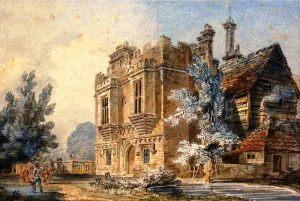 View of the Gatehouse at Rye House, Hertfordshire by Joseph Mallord William Turner - Oil Painting Reproduction