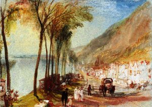 View on the Seine Between Mantes and Vernon by Joseph Mallord William Turner Oil Painting
