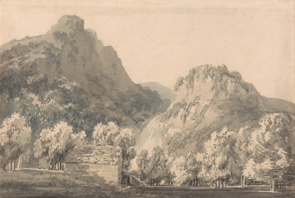 Waterfall of Lodore, Cumberland by Joseph Mallord William Turner - Hand-Painted Oil Painting Reproduction