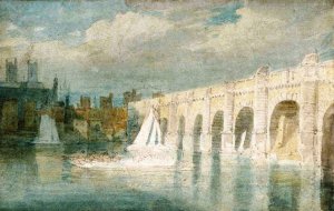 Westminster Bridge, with the Abbey Seen Across the River by Joseph Mallord William Turner Oil Painting