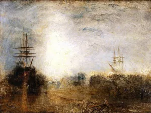 Whalers Boiling Blubber Entangled in Flaw Ice by Joseph Mallord William Turner Oil Painting