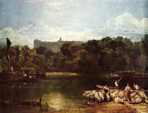 Windsor Castle from the Thames by Joseph Mallord William Turner - Hand-Painted Oil Painting Reproduction