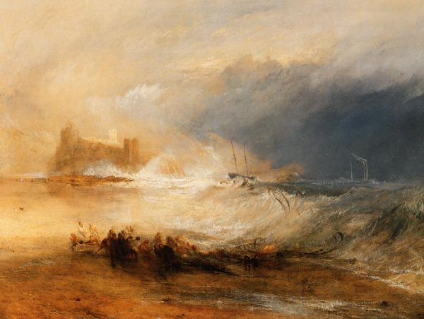 Wreckers - Coast of Northumberland by Joseph Mallord William Turner - Hand-Painted Oil Painting Reproduction