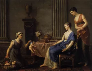 La Marchande d'Amours by Joseph-Marie Vien - Oil Painting Reproduction