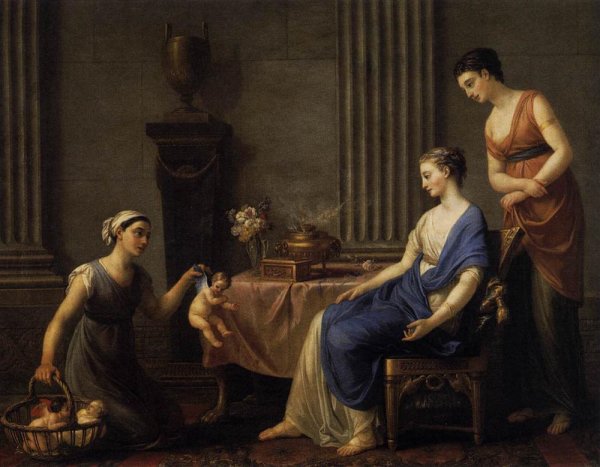 La Marchande d'Amours by Joseph-Marie Vien - Hand-Painted Oil Painting Reproduction