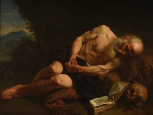 Saint Jerome by Joseph-Marie Vien Oil Painting