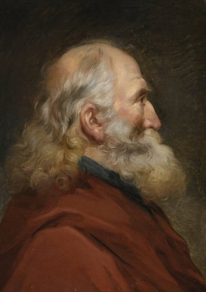 Study of head of a bearded man by Joseph-Marie Vien Oil Painting