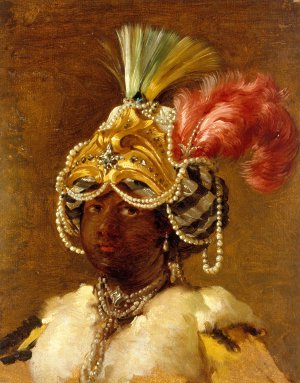 Sultane noire by Joseph-Marie Vien Oil Painting