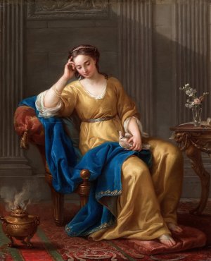 Sweet Melancholy by Joseph-Marie Vien Oil Painting