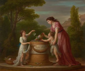 The Sacrifice to Minerva by Joseph-Marie Vien Oil Painting