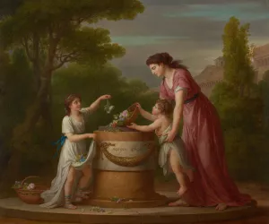 The Sacrifice to Minerva by Joseph-Marie Vien Oil Painting