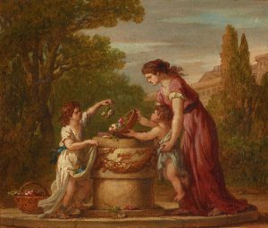 The Sacrifice to Minerva by Joseph-Marie Vien Oil Painting