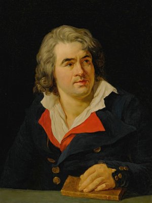 Portrait of D. F. Desrues by Joseph Marie Vien The Younger Oil Painting