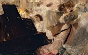 Bal blanc Oil painting by Joseph-Marius Jean Avy