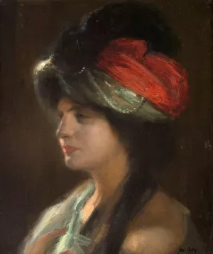 Yamila au turban by Joseph-Marius Jean Avy Oil Painting