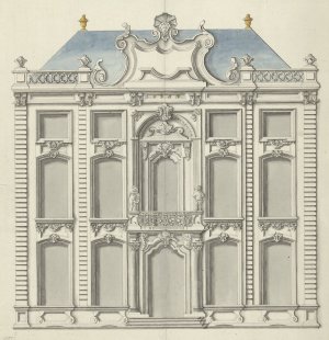 Voornaam woonhuis met platte stoep Oil painting by Joseph Massol