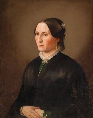 Portrait of Karoline Gulich nee Trenkwald aged 31 by Joseph Mathias Von Trenkwald Oil Painting