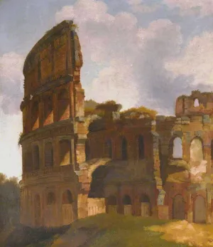 The Colosseum, Rome, before the Broken Exterior Wall Had Been Supported by Joseph Michael Gandy Oil Painting