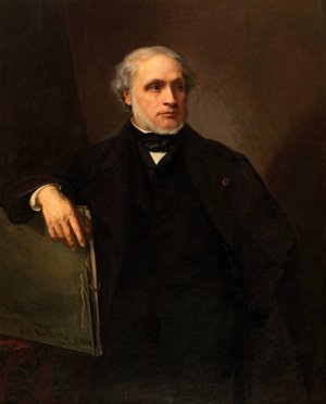 Self Portrait by Joseph Nicolas Robert-Fleury Oil Painting