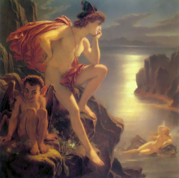 Main Product Photo of Oberon and the Mermaid Painting by Joseph Noel Paton