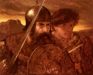 Warriors by Joseph Noel Paton Oil Painting